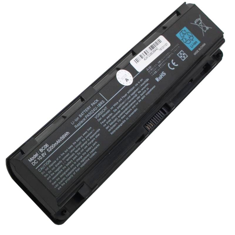 Batterie pour Toshiba Satellite série L830, batterie de réplique de 5200 mAh, PA5023U-1BRS, PA5024U-1BRS, PA5025U-1BRS, PA5026U-1BRS, PA5027U-1BRS,