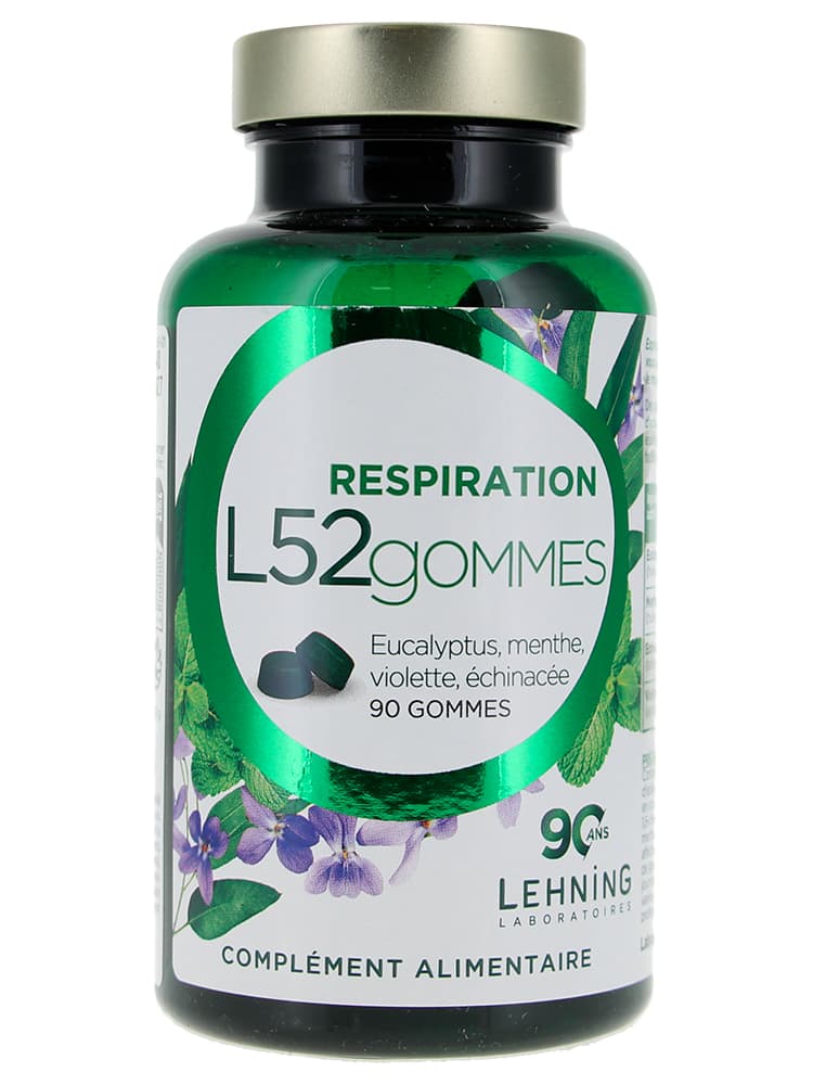 Laboratoires Lehning L52 Gommes Respiration 90 Unités