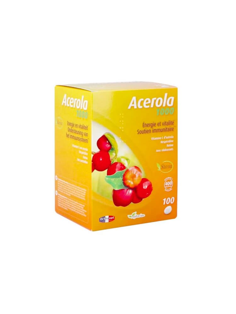 Orthonat Acérola 1000 Énergie & Vitalité Soutien Immunitaire 100 Comprimés