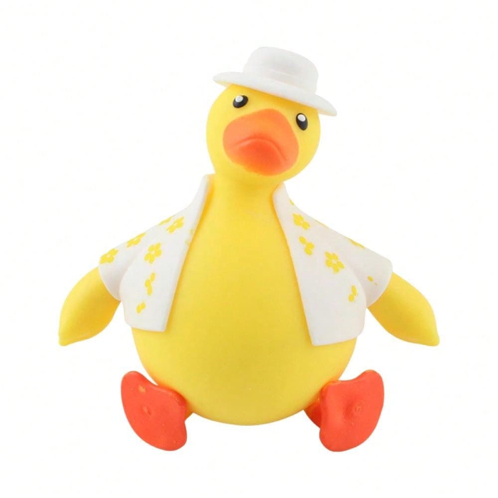 Jouet de soulagement de stress pour animaux en PVC souple à habiller en canard, poupée d'animal à presser