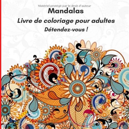 Mandalas – Livre de coloriage pour adultes | Anti-stress, bien-être, confiance en soi et méditation (72 pages)