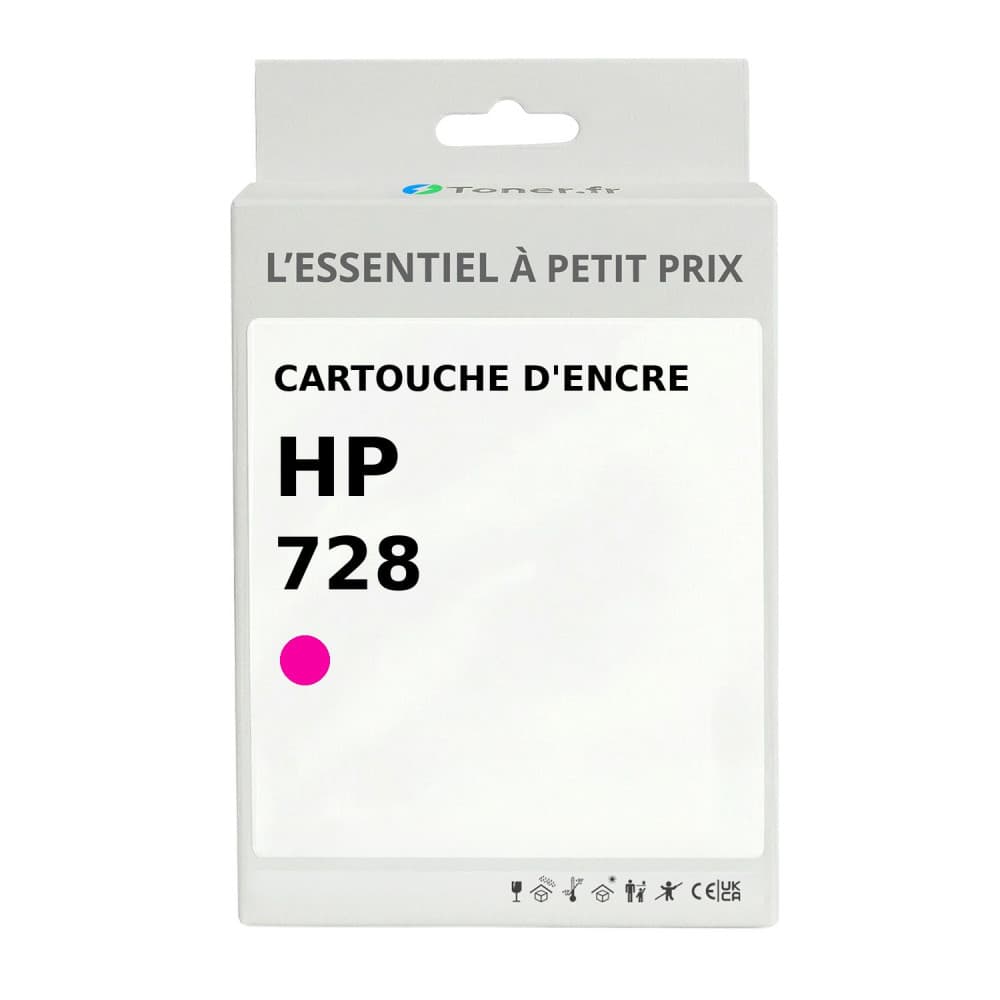 Cartouche d'encre compatible HP 728 Magenta